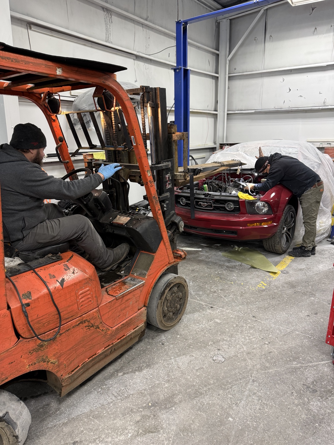 Mustang shop work in progress