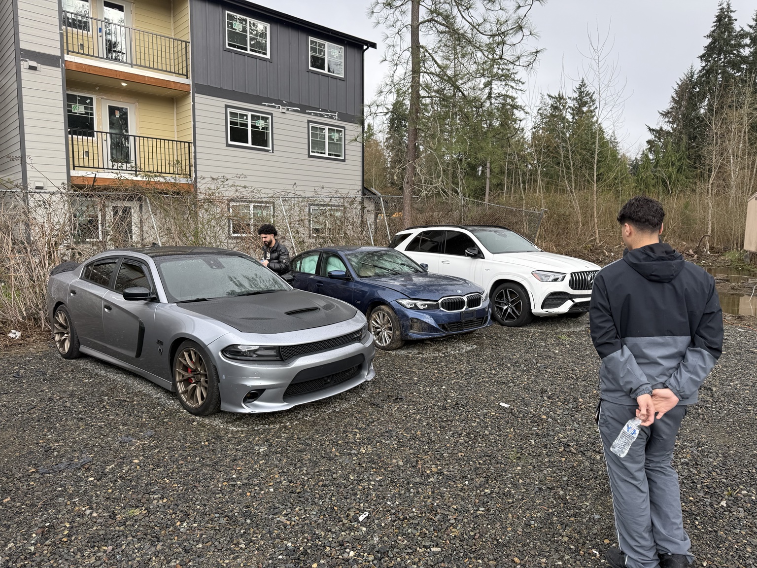 Cars outside Crew Collision Center
